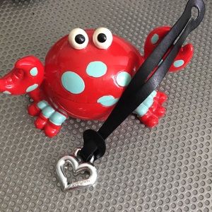 🖤Brighton heart metal leather bag charm